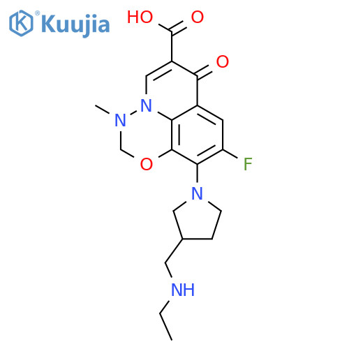 7H-Pyrido[3,2,1-ij][4,1,2]benzoxadiazine-6-carboxylicacid,10-[3-[(ethylamino)methyl]-1-pyrrolidinyl]-9-fluoro-2,3-dihydro-3-methyl-7-oxo- structure