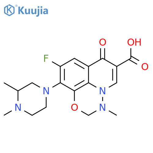 7H-Pyrido[3,2,1-ij][4,1,2]benzoxadiazine-6-carboxylicacid, 10-(3,4-dimethyl-1-piperazinyl)-9-fluoro-2,3-dihydro-3-methyl-7-oxo- structure