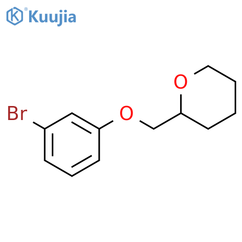 2-((3-Bromophenoxy)methyl)tetrahydro-2H-pyran structure