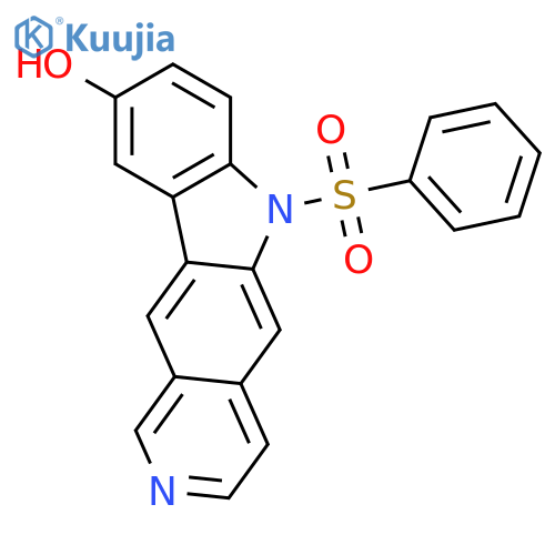 6H-Pyrido[4,3-b]carbazol-9-ol, 6-(phenylsulfonyl)- structure