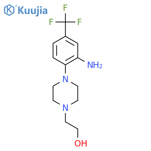 2-{4-2-Amino-4-(trifluoromethyl)phenyl-1-piperazinyl}-1-ethanol structure