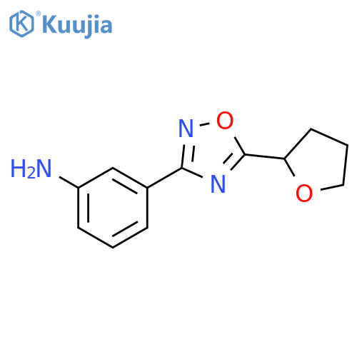 3-5-(Oxolan-2-yl)-1,2,4-oxadiazol-3-ylaniline structure