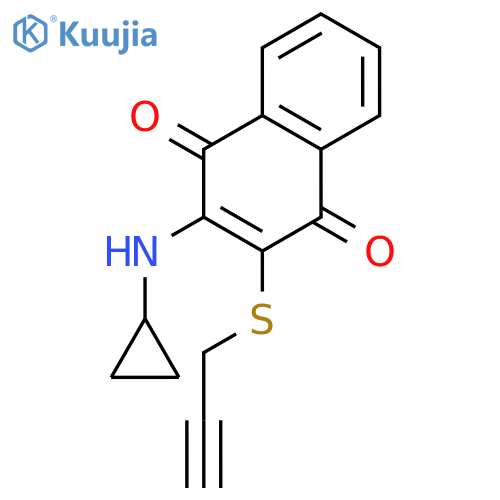 1,4-Naphthalenedione, 2-(cyclopropylamino)-3-(2-propynylthio)- structure