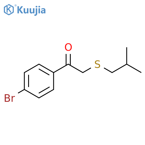 Ethanone, 1-(4-bromophenyl)-2-[(2-methylpropyl)thio]- structure