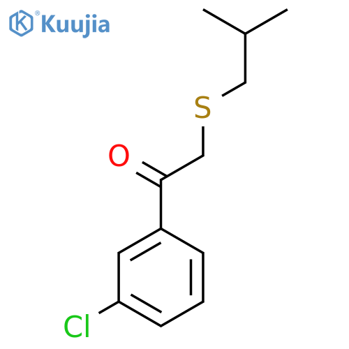1-(3-Chlorophenyl)-2-(2-methylpropylsulfanyl)ethanone structure