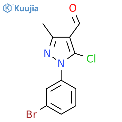 1-(3-bromophenyl)-5-chloro-3-methyl-1H-pyrazole-4-carbaldehyde structure