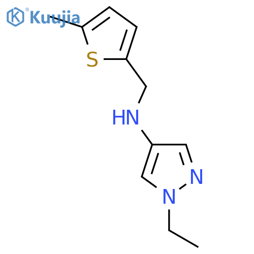 1-ethyl-N-(5-methylthiophen-2-yl)methyl-1H-pyrazol-4-amine structure