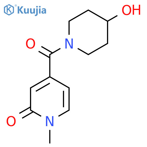 4-(4-Hydroxypiperidine-1-carbonyl)-1-methyl-1,2-dihydropyridin-2-one structure