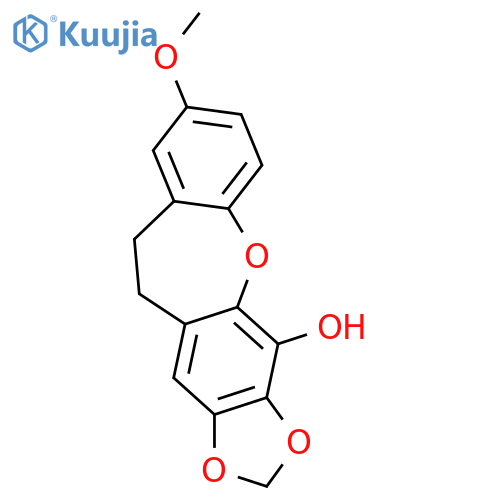 10,11-Dihydrodibenz[b,f]oxepin-2,3,4,8-tetrol; 2,3-Methylene, 8-Me ether structure