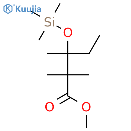 Pentanoic acid, 2,2,3-trimethyl-3-[(trimethylsilyl)oxy]-, methyl ester structure