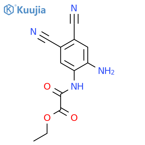 Acetic acid, [(2-amino-4,5-dicyanophenyl)amino]oxo-, ethyl ester structure
