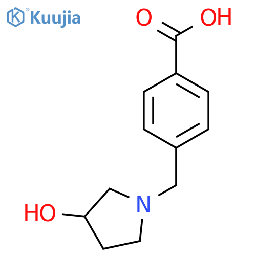 4-[(3-Hydroxypyrrolidin-1-yl)methyl]benzoic acid structure