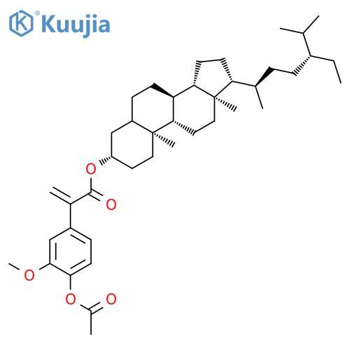 Stigmastan-3-ol, 3-[4-(acetyloxy)-3-methoxyphenyl]-2-propenoate, (3b)- structure