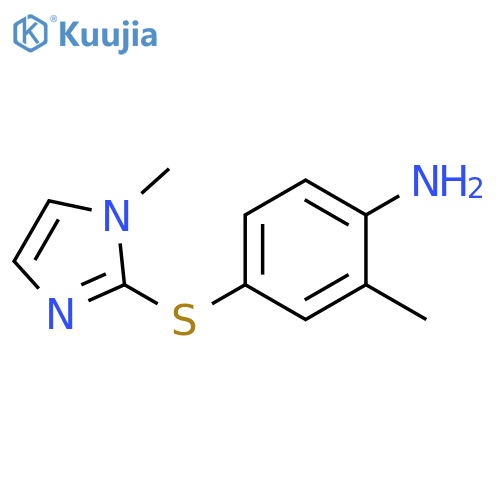 2-Methyl-4-(1-methyl-1H-imidazol-2-yl)sulfanylaniline structure