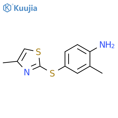 2-Methyl-4-(4-methyl-1,3-thiazol-2-yl)sulfanylaniline structure