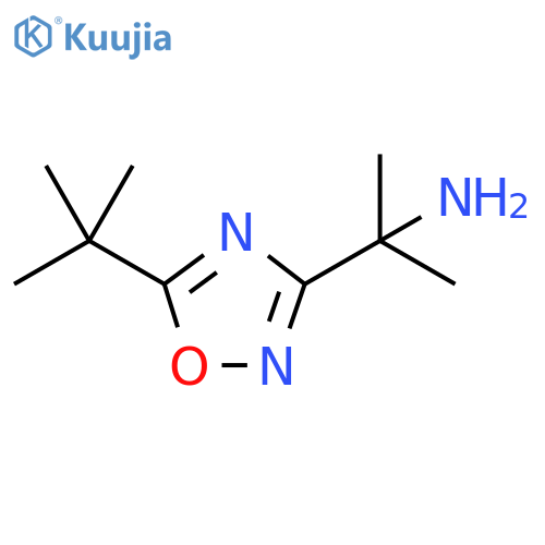 2-(5-tert-butyl-1,2,4-oxadiazol-3-yl)propan-2-amine structure