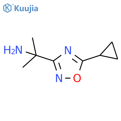 1-(5-Cyclopropyl-[1,2,4]oxadiazol-3-yl)-1-methyl-ethylamine structure