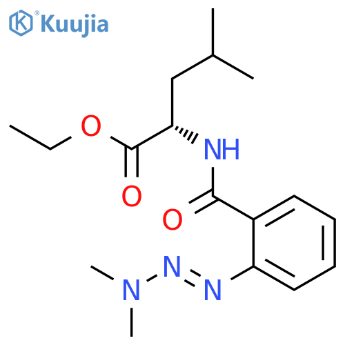 L-Leucine, N-[2-(3,3-dimethyl-1-triazenyl)benzoyl]-, ethyl ester structure