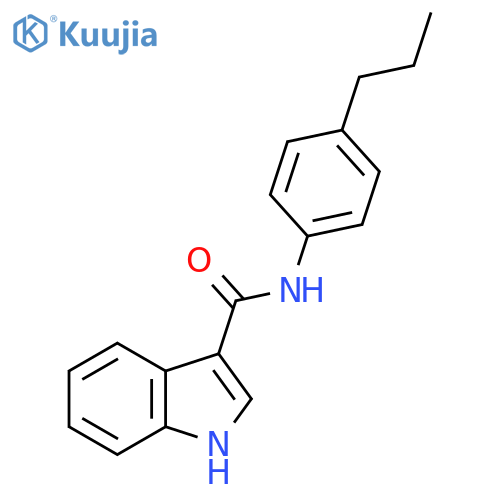 N-(4-propylphenyl)-1H-indole-3-carboxamide structure