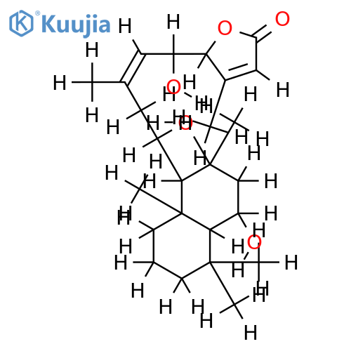 6alpha,8alpha-15(S)-trihydroxy-labd-13(14),17-dien-16(S),19-olide structure