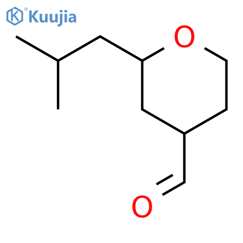 2H-Pyran-4-carboxaldehyde, tetrahydro-2-(2-methylpropyl)- structure