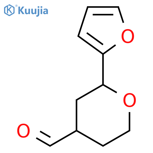 2H-Pyran-4-carboxaldehyde, 2-(2-furanyl)tetrahydro- structure