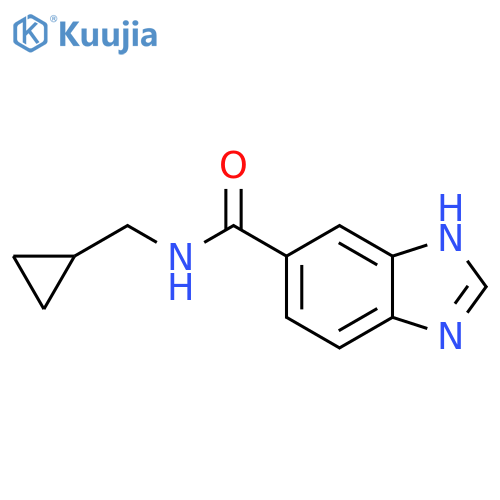 N-(Cyclopropylmethyl)-1H-1,3-benzodiazole-5-carboxamide structure