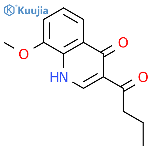 3-butanoyl-8-methoxy-1H-quinolin-4-one structure