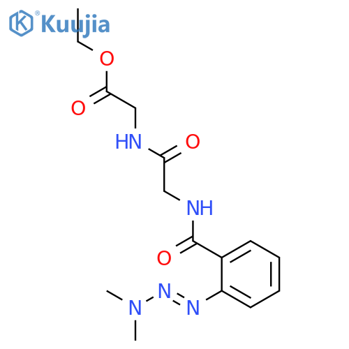 Glycine, N-[N-[2-(3,3-dimethyl-1-triazenyl)benzoyl]glycyl]-, ethyl ester structure