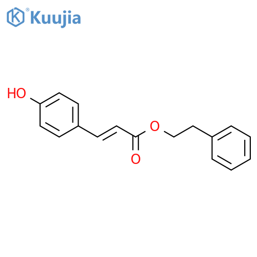 2-Propenoic acid, 3-(4-hydroxyphenyl)-, 2-phenylethyl ester, (2E)- structure