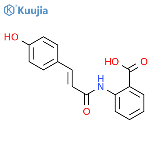 Benzoic acid,2-[[(2E)-3-(4-hydroxyphenyl)-1-oxo-2-propen-1-yl]amino]- structure