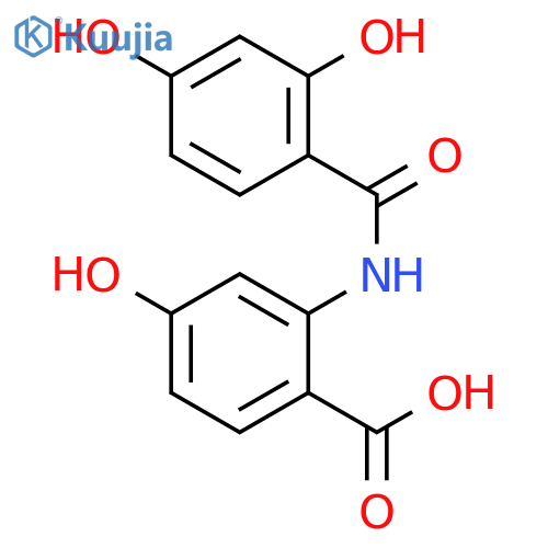 Benzoic acid, 2-[(2,4-dihydroxybenzoyl)amino]-4-hydroxy- structure