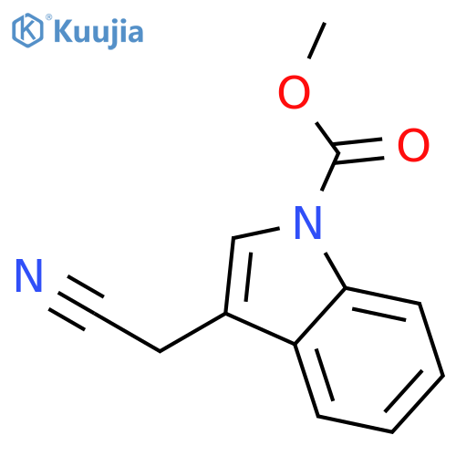 3-(cyanomethyl)-1H-Indole-1-carboxylic acid methyl ester structure