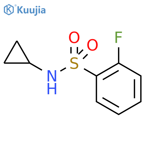 N-cyclopropyl-2-fluorobenzenesulfonamide structure
