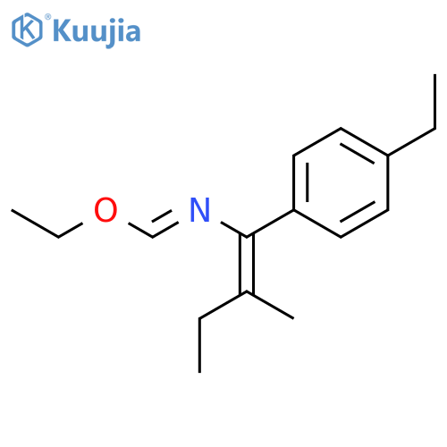Methanimidic acid, N-[1-(4-ethylphenyl)-2-methyl-1-butenyl]-, ethyl ester structure