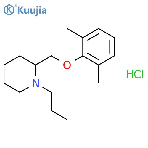 Piperidine, 2-[(2,6-dimethylphenoxy)methyl]-1-propyl-, hydrochloride structure