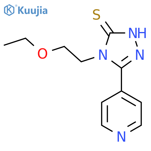 4-(2-ethoxyethyl)-5-(pyridin-4-yl)-4H-1,2,4-triazole-3-thiol structure