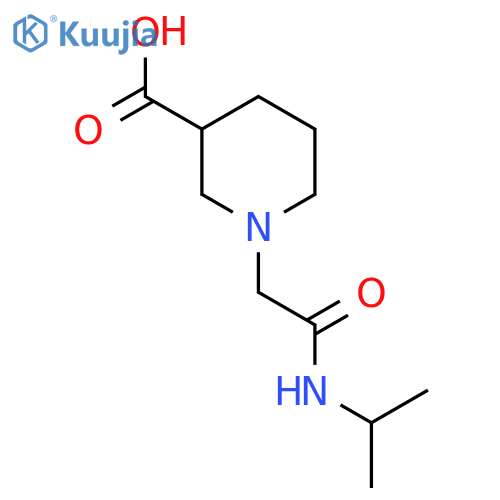 1-{[(Propan-2-yl)carbamoyl]methyl}piperidine-3-carboxylic acid structure
