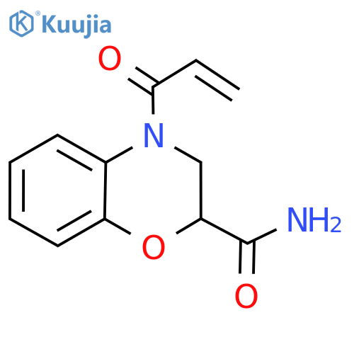 4-Prop-2-enoyl-2,3-dihydro-1,4-benzoxazine-2-carboxamide structure