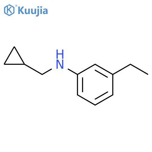 N-(cyclopropylmethyl)-3-ethylaniline structure