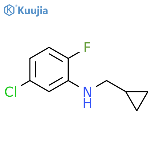 5-chloro-N-(cyclopropylmethyl)-2-fluoroaniline structure