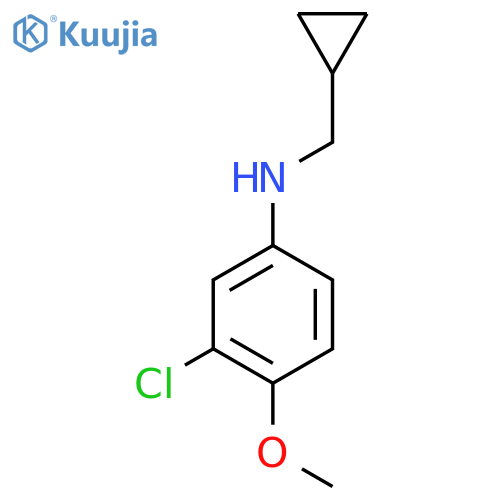 3-chloro-N-(cyclopropylmethyl)-4-methoxyaniline structure