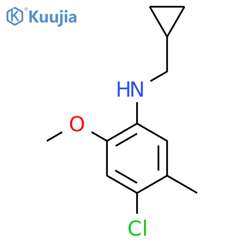 4-chloro-N-(cyclopropylmethyl)-2-methoxy-5-methylaniline structure