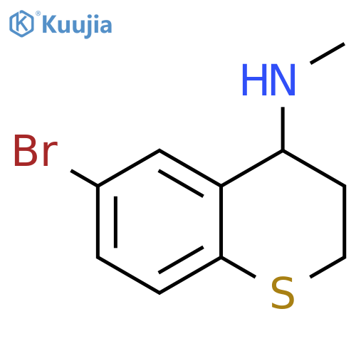 6-bromo-N-methyl-3,4-dihydro-2H-1-benzothiopyran-4-amine structure