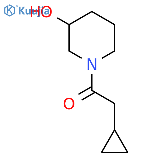 2-cyclopropyl-1-(3-hydroxypiperidin-1-yl)ethan-1-one structure