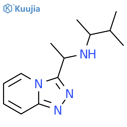 (3-methylbutan-2-yl)(1-{1,2,4triazolo4,3-apyridin-3-yl}ethyl)amine structure