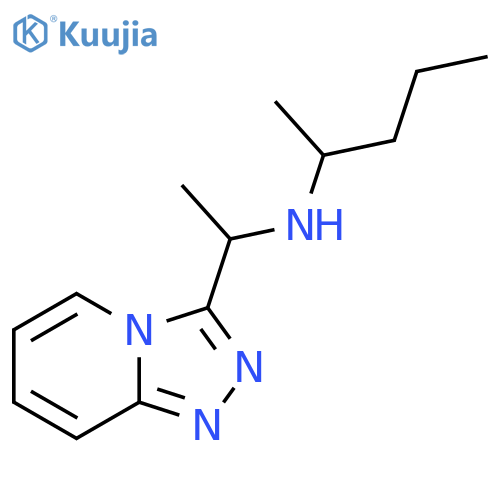 (pentan-2-yl)(1-{1,2,4triazolo4,3-apyridin-3-yl}ethyl)amine structure