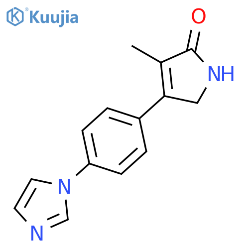 2H-Pyrrol-2-one,1,5-dihydro-4-[4-(1H-imidazol-1-yl)phenyl]-3-methyl- structure