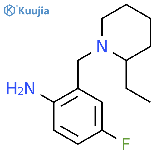 2-(2-Ethyl-1-piperidinyl)methyl-4-fluoroaniline structure