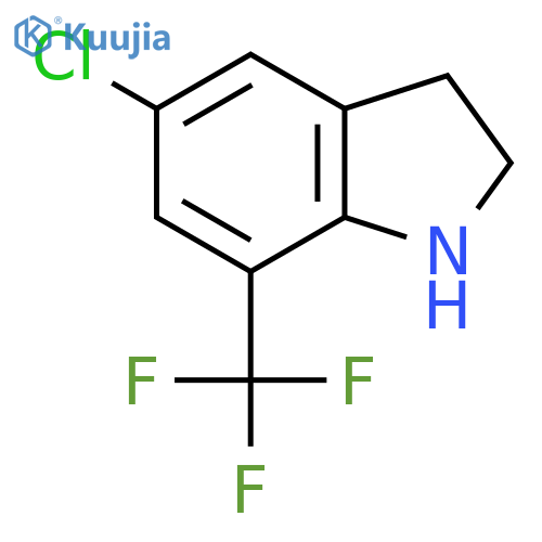 5-Chloro-7-(trifluoromethyl)-2,3-dihydro-1h-indole structure